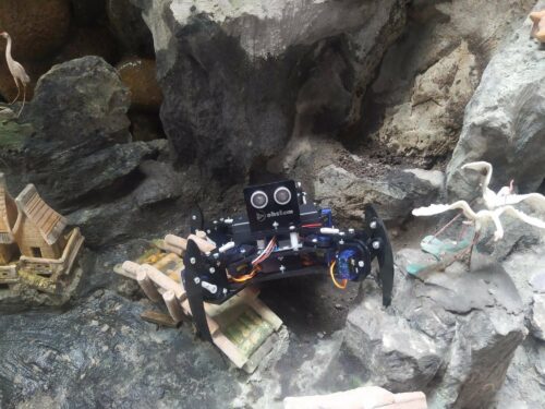 Robot nhện SpiderBot 4 chân thông minh photo review