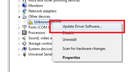 Update Driver Software cho Arduino