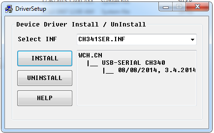 Install driver USB 2.0 Serial