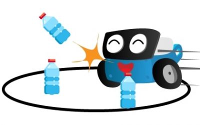 Hướng dẫn lập trình robot đẩy ngã chai nước