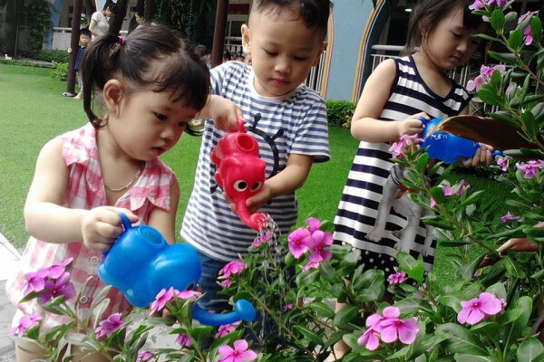Kỹ năng sống cho trẻ mầm non dạy bé trồng cây