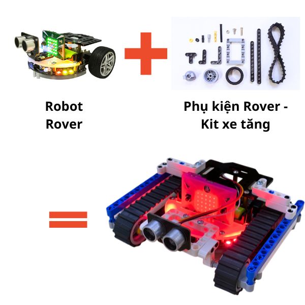 Kit xe tăng kết hợp robot Rover