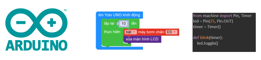 Cả Yolo:Bit và Yolo UNO đều hỗ trợ nhiều ngôn ngữ lập trình