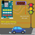 Tính năng đèn giao thông trong bộ kit STEM Smart City của OhStem