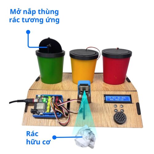 Bộ kit STEM chủ đề Thùng rác AI