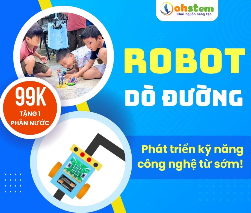 Workshop STEM cho bé: Robot dò đường tại CLB OhStem