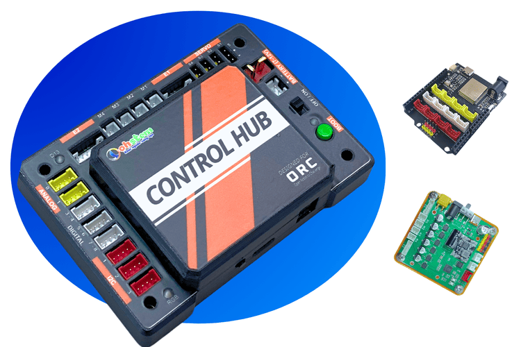 ORC Control Hub là phiên bản nâng cấp và kết hợp giữa mạch điều khiển động cơ V2 và Yolo UNO