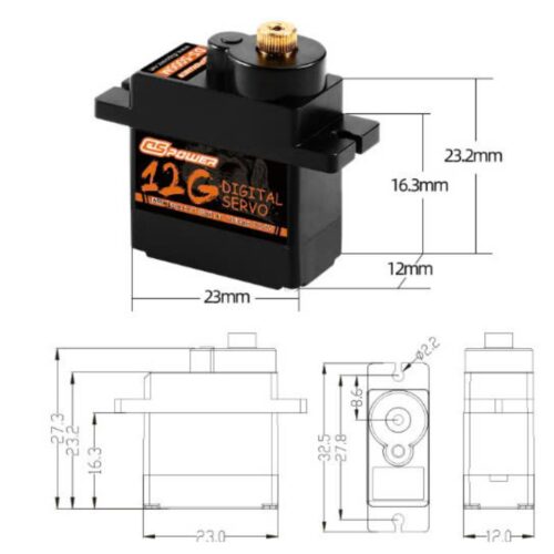 Servo Micro 12G cao cấp chống kẹt