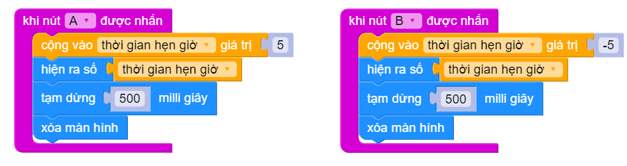 Lập trình đồng hồ hẹn giờ từ Yolo:Bit