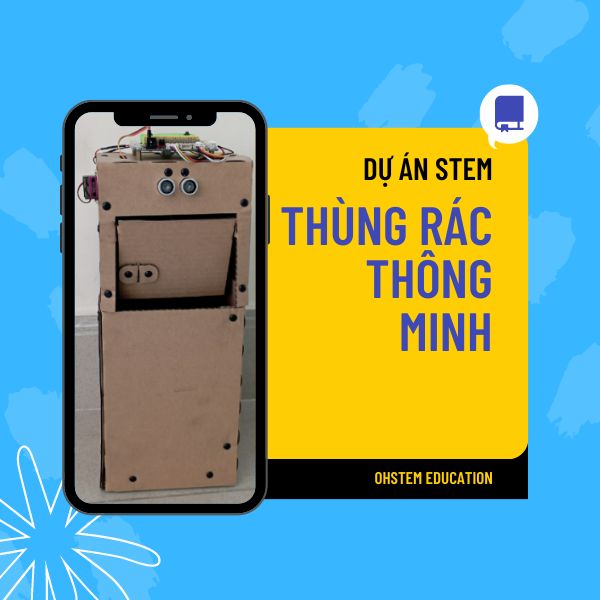 Thùng rác thông minh tự mở nắp từ Yolo:Bit