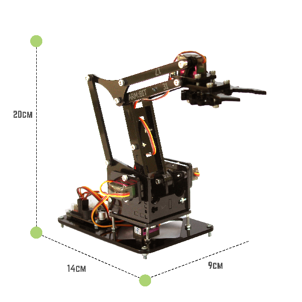 Cánh tay robot gắp sản phẩm mô phỏng