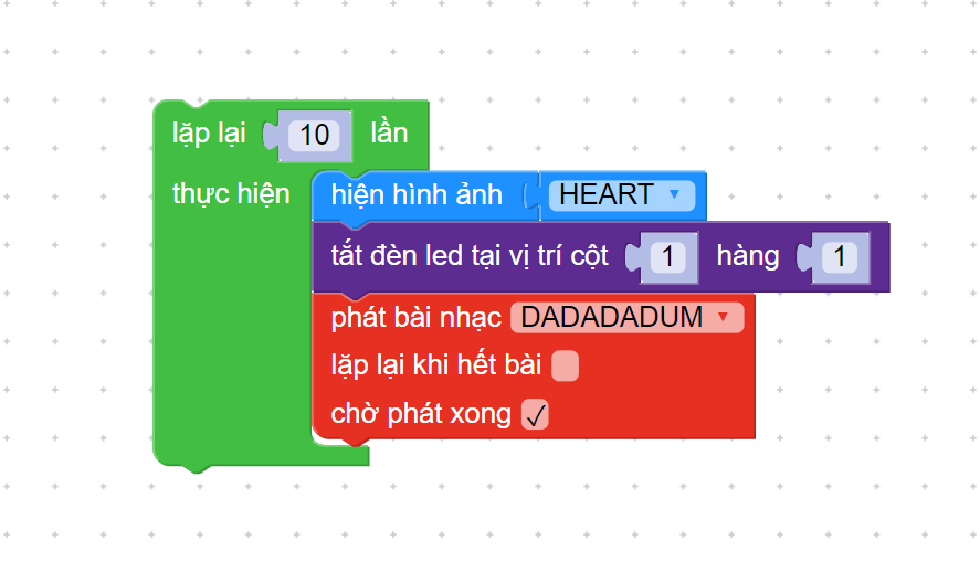 Ví dụ về lập trình kéo thả