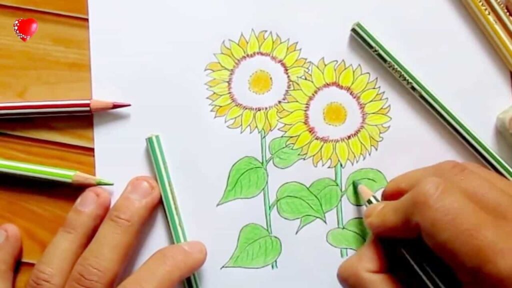 Hình hoa hướng dương đơn giản