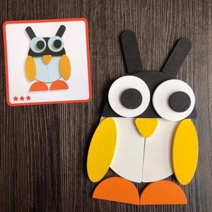 Đồ chơi thông minh cho bé 1-2 tuổi: đồ chơi xếp hình Tangram