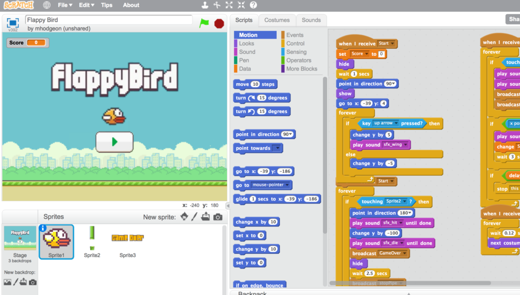 Giáo án làm game Flappy Bird bằng Scratch