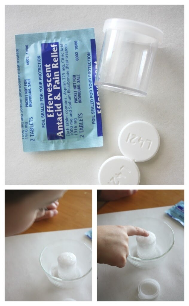 Nguyên liệu cần thiết cho vụ nổ Alka Seltzer