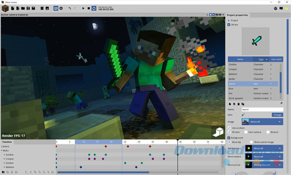 Giao diện của lập trình Minecraft . 