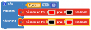Bật đèn theo độ nghiêng - bật LED tương ứng