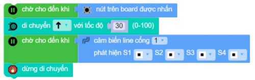 Chương trình robot tự dừng trước vạch đen