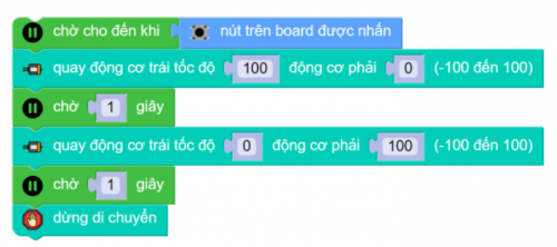 Chương trình di chuyển cơ bản trên xBot