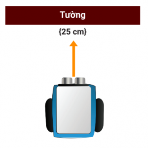Robot dừng trước vật cản