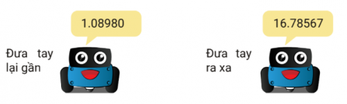 Kết quả sau khi đọc cảm biến khoảng cách từ xBot