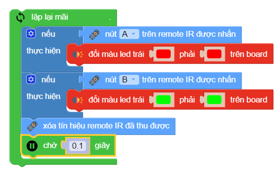 Lập trình xBot - điều khiển đèn từ xa đổi màu