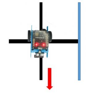Robot giải mê cung: Đi thẳng khi không gặp tường mê cung