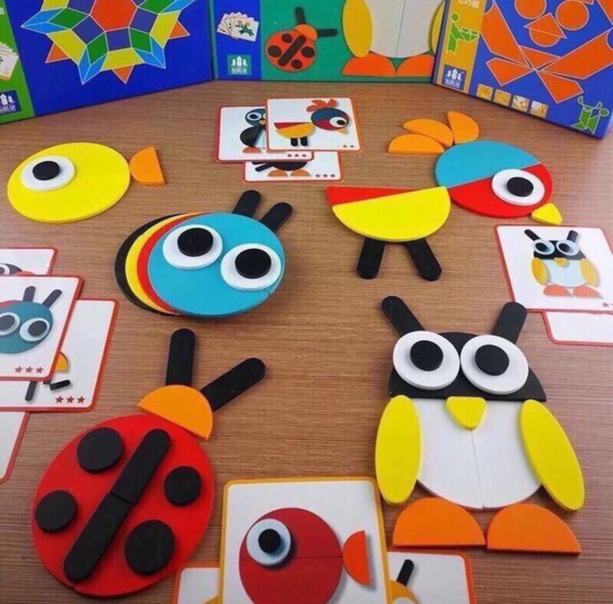 Đồ chơi xếp hình khối gỗ Tangram của OhStem Education