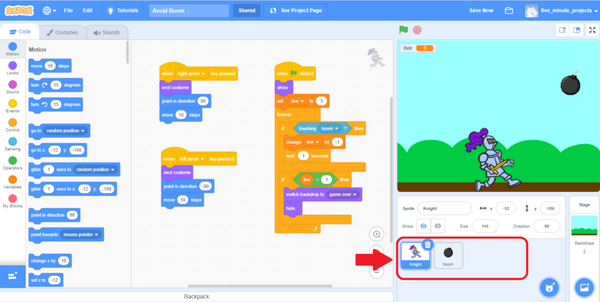 Khối chuyển động trong code Scratch