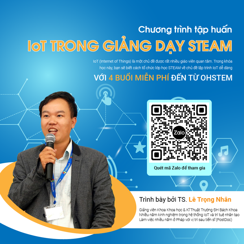 Chương trình tập huấn STEM về IoT, AI và Robot