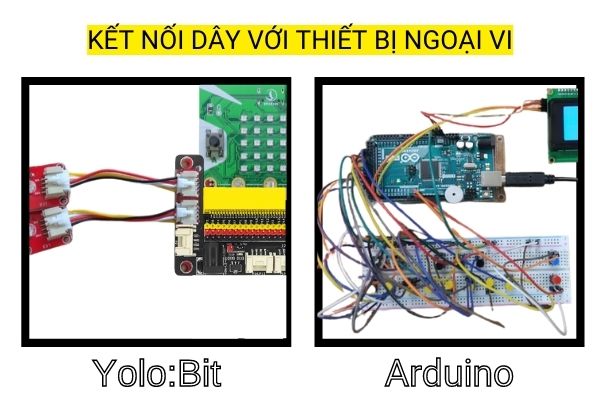 So sánh chuẩn kết nối giữa Yolo:Bit và Arduino