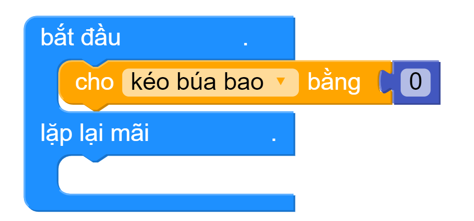 Dự án STEM kéo búa bao trên Yolo:Bit