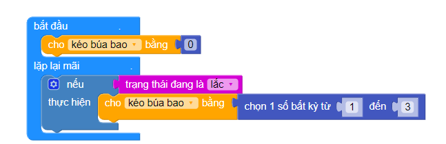 Dự án STEM kéo búa bao trên Yolo:Bit
