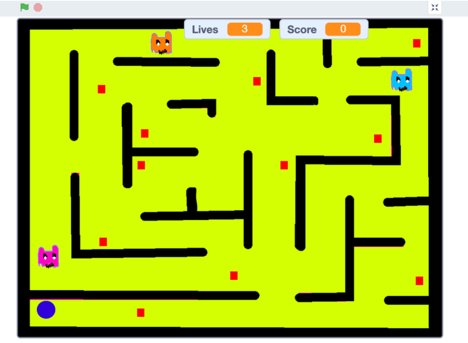 Cách lập trình game Scratch: Pacman