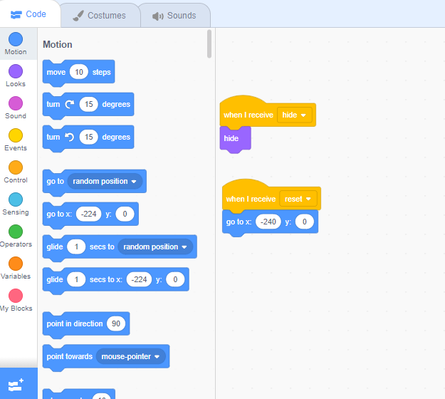 Viết chương trình đầu tiên cho Pong game Scratch