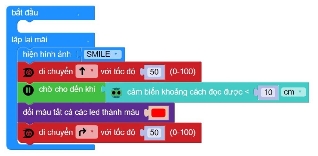 Lập trình Robotics bằng ngôn ngữ khối lệnh