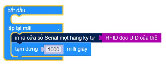 Hướng dẫn RFID - Code hiển thị mã RFID Card
