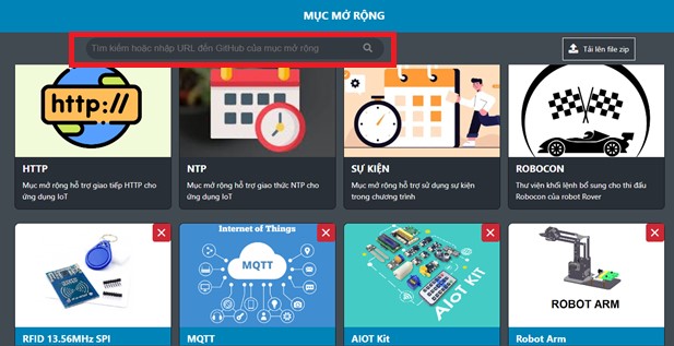 Hướng dẫn RFID cùng Yolo:Bit - Dán đường link vào ô tìm kiếm