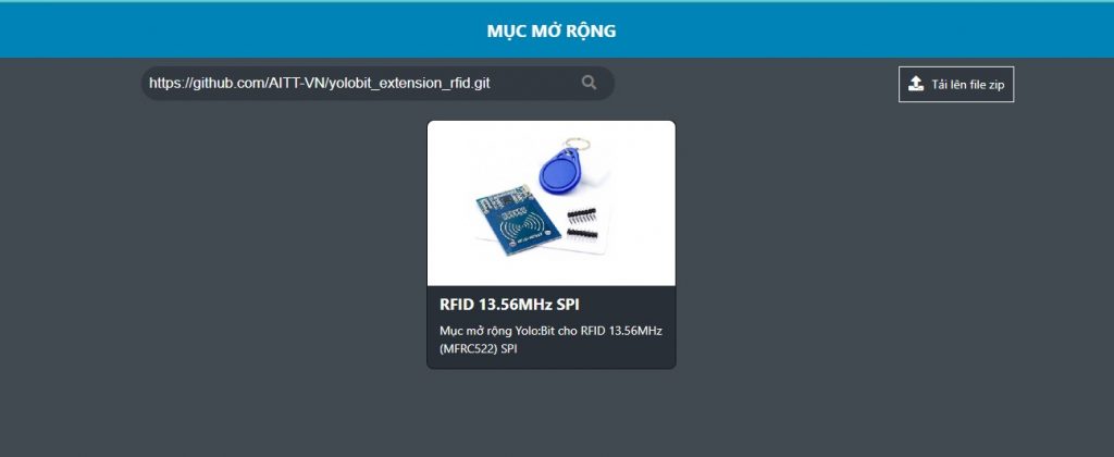 Hướng dẫn RFID cùng Yolo:Bit - Tải thư viện
