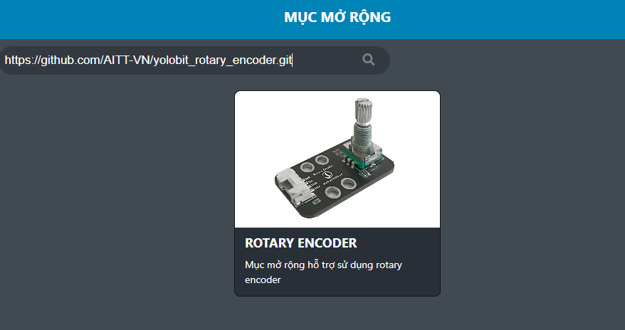 Thêm thư viện Rotary Encoder