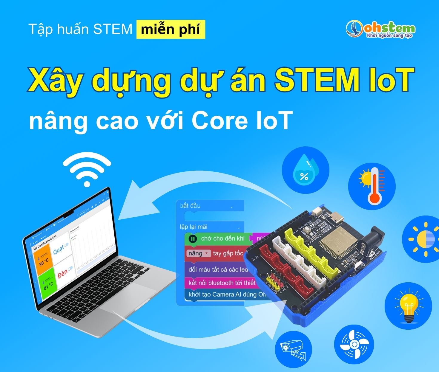 Khóa tập huấn STEM IoT nâng cao với Core IoT
