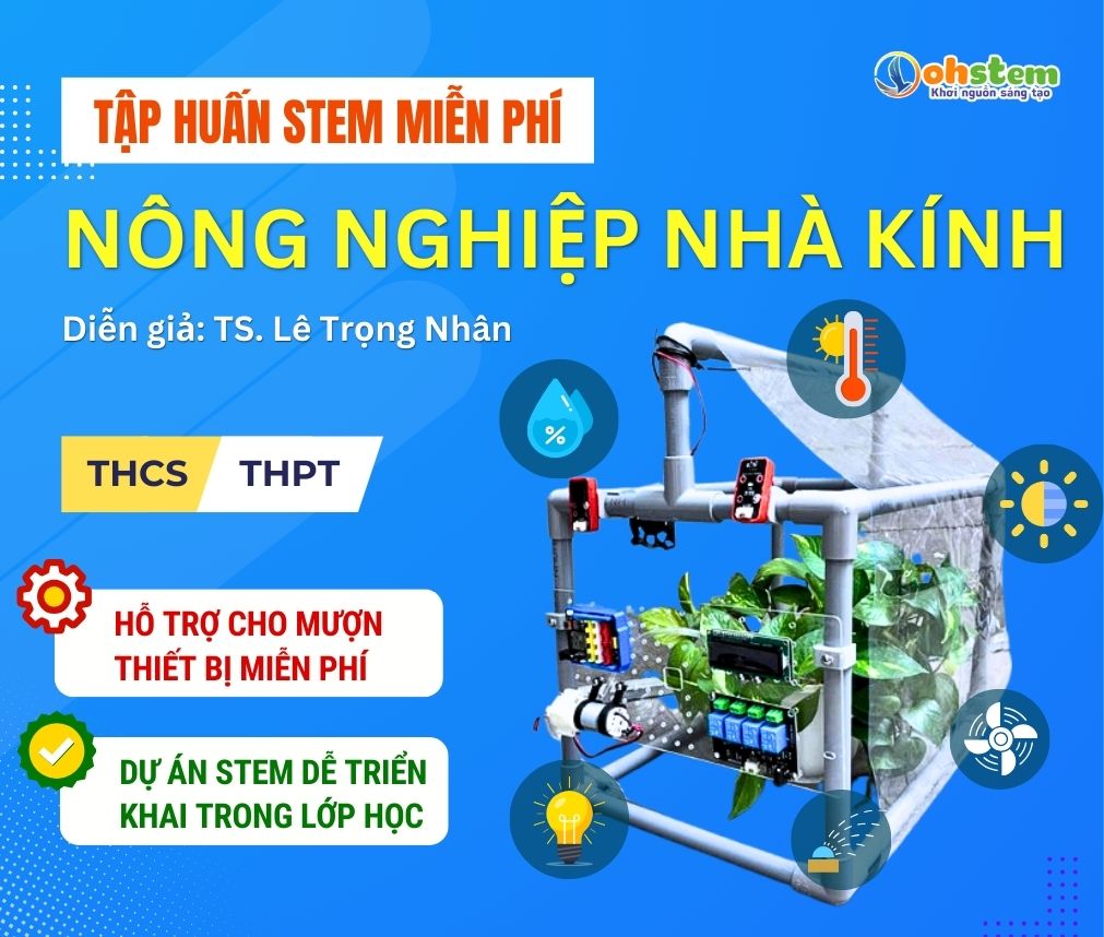 Tập huấn STEM nông nghiệp nhà kính