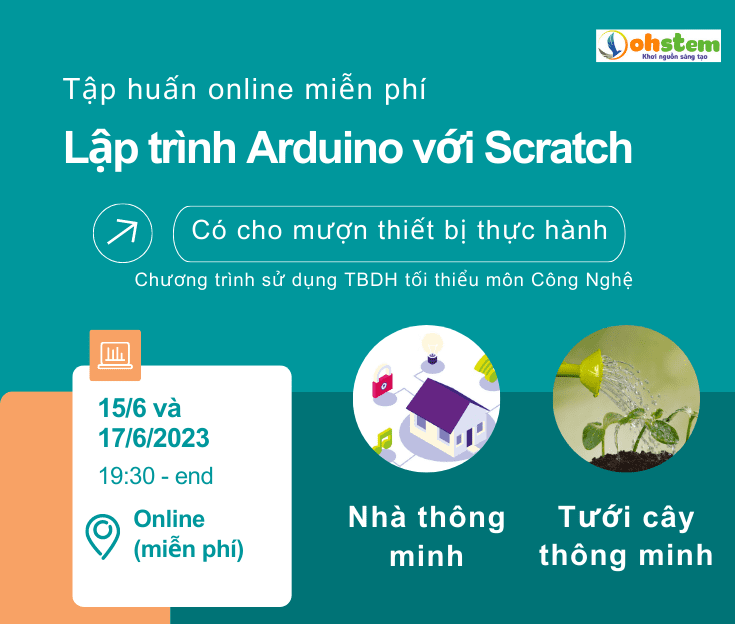 Khóa học lập trình Arduino với Scratch - OhStem Education