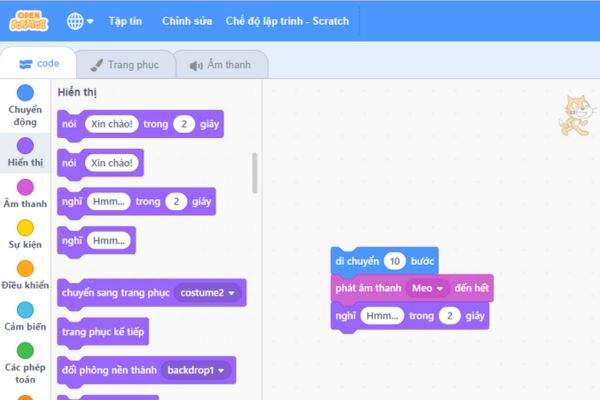 Giới thiệu  Open Scratch Online