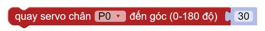 Câu lệnh điều khiển Servo