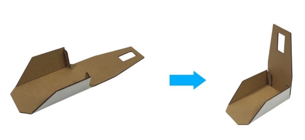 Gấp phần cuối của bìa Carton như hình