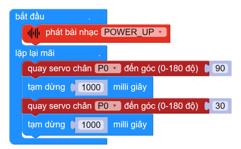 Chương trình hoàn chỉnh cho robot sâu đo