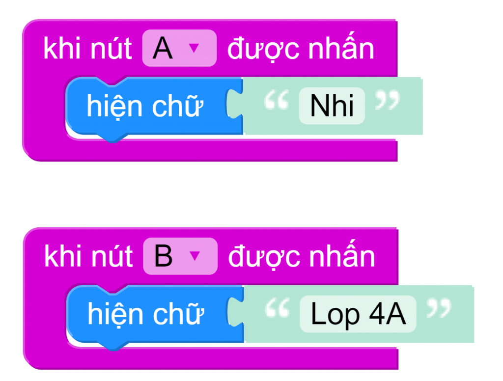 Chương trình hoàn chỉnh về bảng tên học sinh