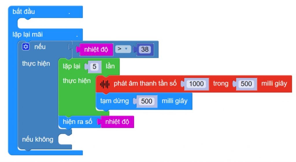 Máy nhiệt kế Yolo:Bit báo động khi nhiệt độ quá 38 độ C